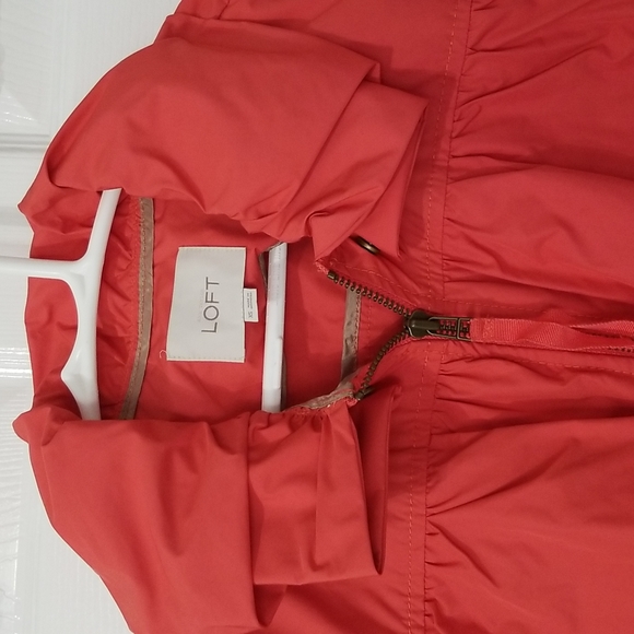 Tiered Orange Color Anorak Jacket- LOFT Women Size XS - Picture 3 of 9